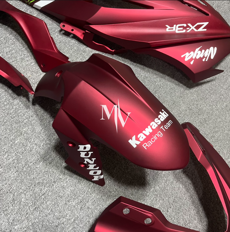 Kawasaki NINJA 250 2013-2017 Matte Maroon ABS Fairings | Motovation Frgs - Image 3