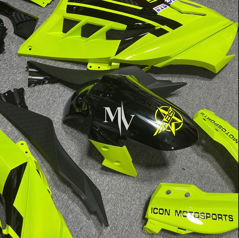 Kawasaki NINJA 250 2013-2017 Neon Green ABS Fairings | Motovation Frgs - Image 2