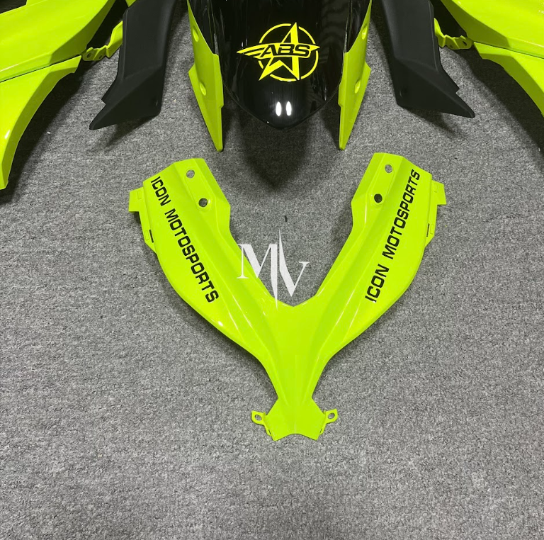 Kawasaki NINJA 250 2013-2017 Neon Green ABS Fairings | Motovation Frgs - Image 6