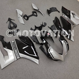 Ducati Panigale 899/1199 2012-2015 Black with Silver ABS Fairings | Motovation Frgs