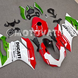Ducati Panigale 899/1199 2012-2015 Green with Red & White ABS Fairings | Motovation Frgs