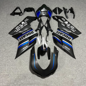 Ducati 848/1098/1198 2007-2012 Matte Black with Dark Blue ABS Fairings | Motovation Frgs