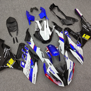 BMW S1000RR 2015-2018 Blue with White & Black ABS Fairings | Motovation Frgs