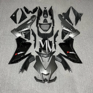 Aprilia Rsx4 2009-2014 Black with Matte Smoke Silver ABS Fairings | Motovation Frgs