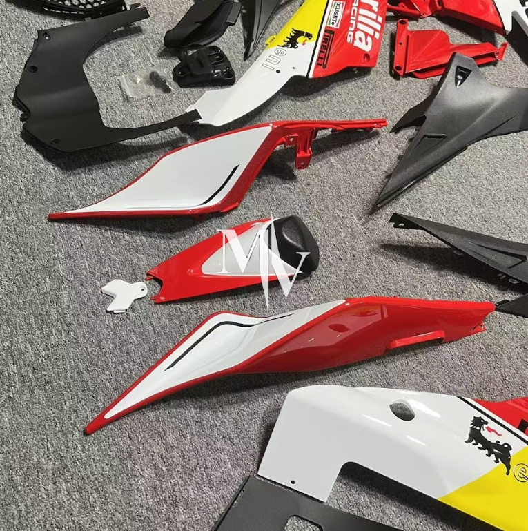Aprilia Rsx4 2009-2014 Red with White ABS Fairings | Motovation Frgs - Image 2