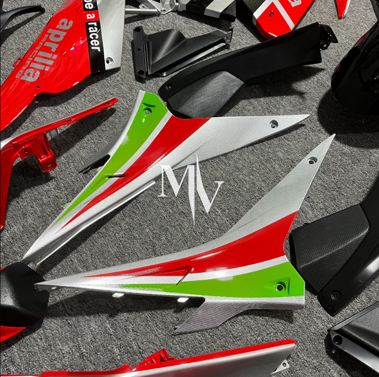 Aprilia Rsx4 2009-2014 Red with Green ABS Fairings | Motovation Frgs - Image 3