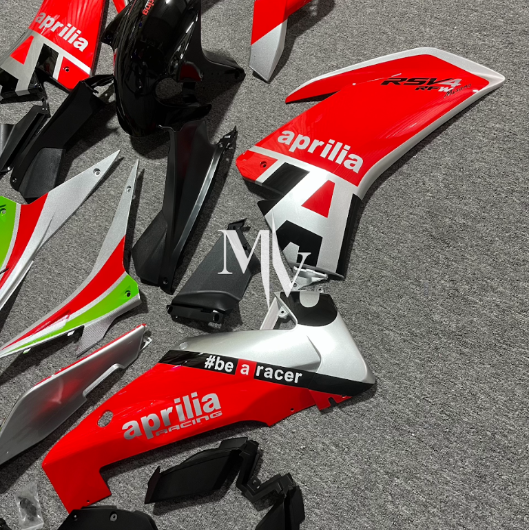 Aprilia Rsx4 2009-2014 Red with Green ABS Fairings | Motovation Frgs - Image 6