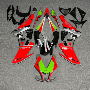 Aprilia Rsx4 2009-2014 Red with Green ABS Fairings | Motovation Frgs
