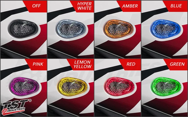 TST HALO-GTR Front LED Flushmount Turn Signals for Yamaha YZF-R3 2015-2024 - Image 12