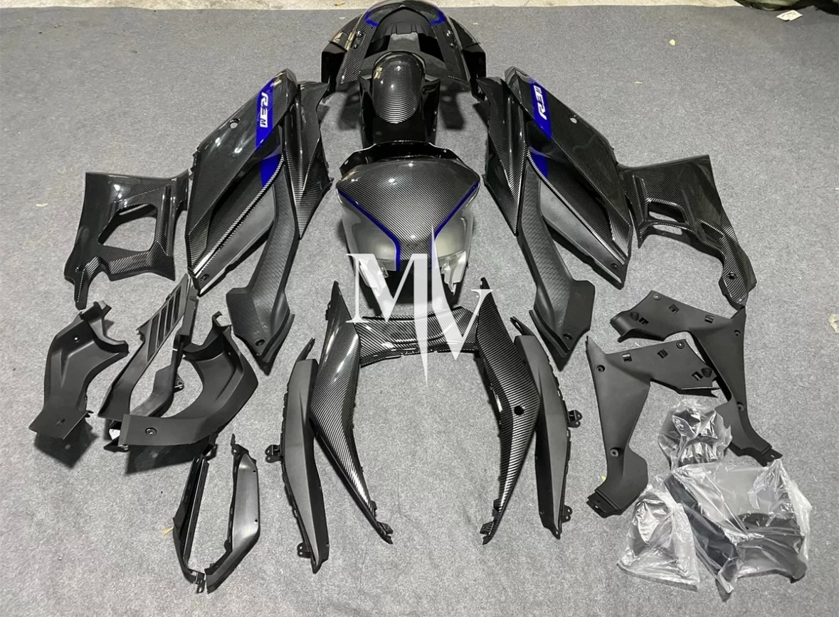 Yamaha R25 2019-2024 Black with Blue ABS Fairings | Motovation Frgs - Image 2