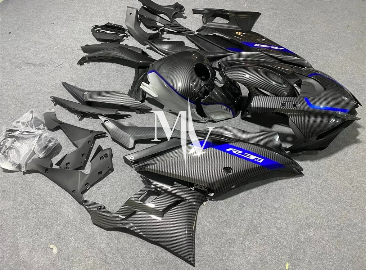 Yamaha R25 2019-2024 Black with Blue ABS Fairings | Motovation Frgs - Image 3