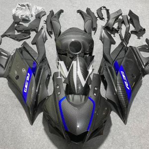 Yamaha R25 2019-2024 Black with Blue ABS Fairings | Motovation Frgs