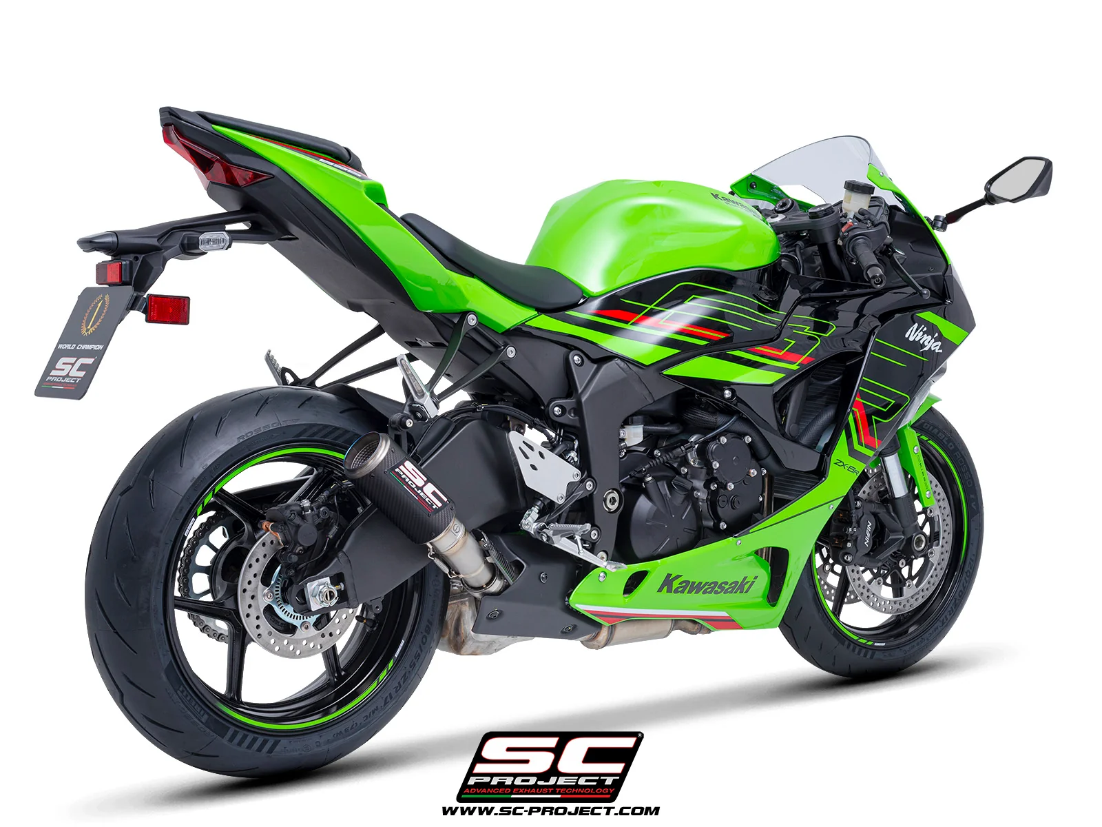 SC-PROJECT - CR-T Slip-on Silencer & Full Titanium Link Pipe (Compatible with OEM Catalyzer) NINJA ZX-6R 636 '19-26 - Image 3