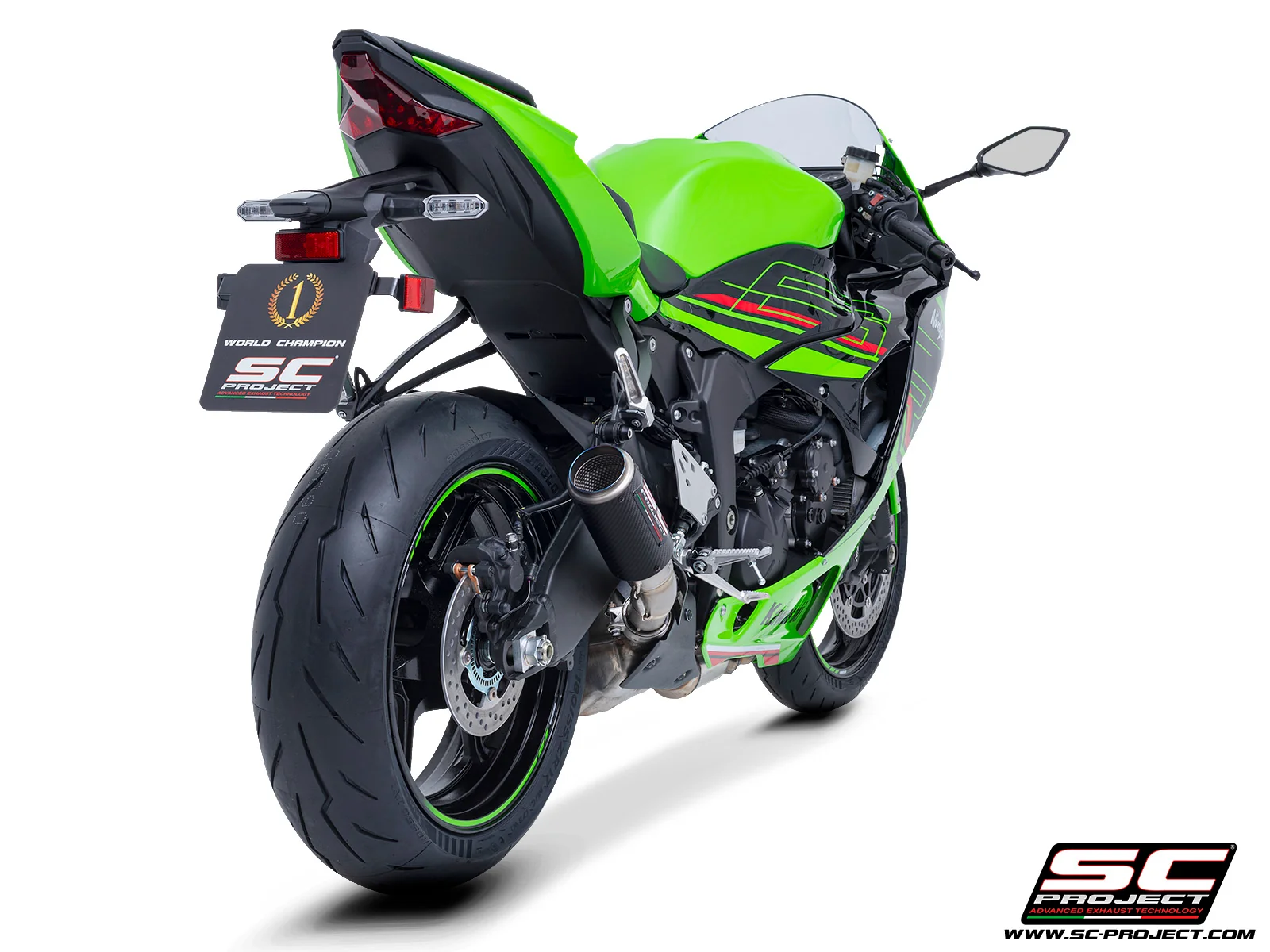 SC-PROJECT - CR-T Slip-on Silencer & Full Titanium Link Pipe (Compatible with OEM Catalyzer) NINJA ZX-6R 636 '19-26 - Image 5