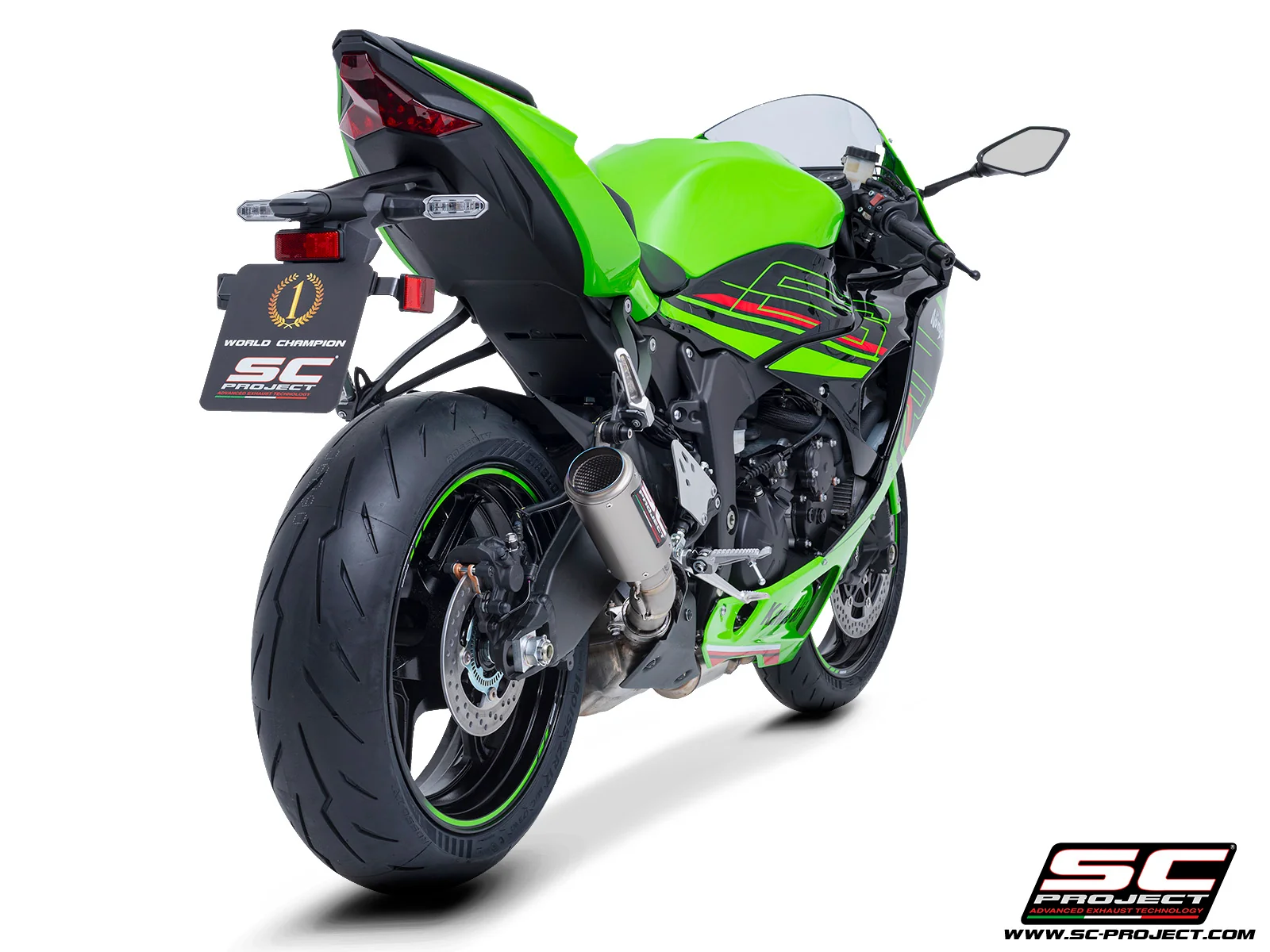 SC-PROJECT - CR-T Slip-on Silencer & Full Titanium Link Pipe (Compatible with OEM Catalyzer) NINJA ZX-6R 636 '19-26 - Image 10