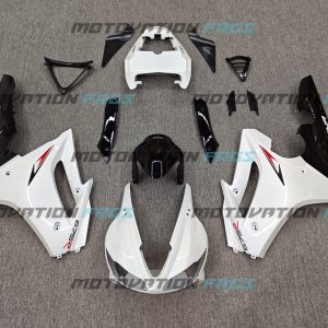 TRIUMPH DAYTONA 675R 09-12 White with Black ABS Fairings | Motovation Frgs