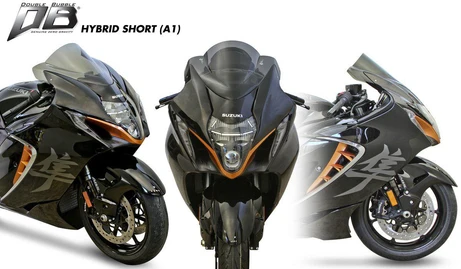 ZERO GRAVITY SERIES Short Double Bubble (A1) WINDSCREEN SUZUKI HAYABUSA 1300 2022-2025