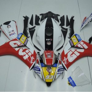 Honda CBR1000RR 2008-2011 White Red Yellow Black Givi 93 ABS Fairings | Motovation Frgs