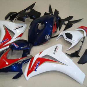 Honda CBR1000RR 2008-2011 White Red Blue HRC ABS Fairings | Motovation Frgs