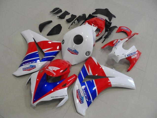 Honda CBR1000RR 2008-2011 White Red Blue TT Legends Motul ABS Fairings | Motovation Frgs