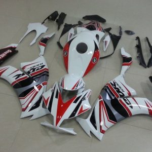 Honda CBR1000RR 2012-2016 White Red Silver Black One Heart ABS Fairings | Motovation Frgs
