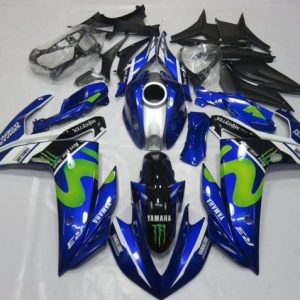 Yamaha YZF R3/R25 2015-2018 Blue White Black Green MoviStar Monster ABS Fairings | Motovation Frgs