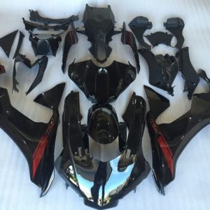 Yamaha YZF R1 2015-2019 Glossy Black Red ABS Fairings | Motovation Frgs