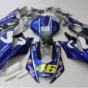 Yamaha YZF R6 2017-2025 White Blue Green Monster ABS Fairings | Motovation Frgs