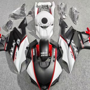 Yamaha R25 2019-2024 Matte Black with White ABS Fairings | Motovation Frgs
