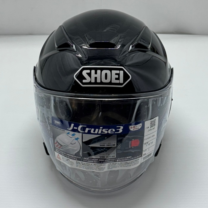 SHOEI J-CRUISE3 Pearl Black Jet Helmet - Image 4