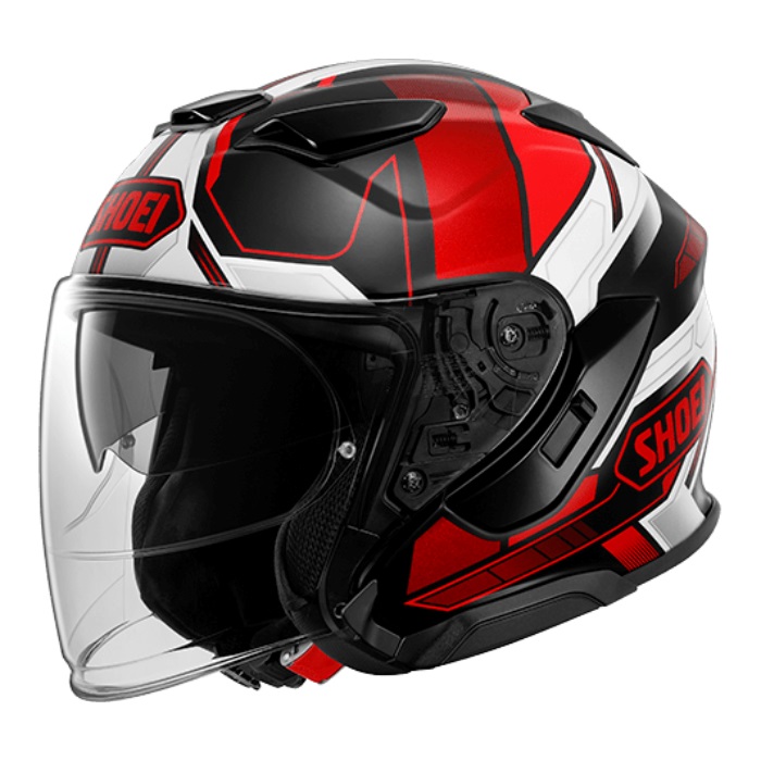 SHOEI J-Cruise3 WHIZZY TC-1 RED/BLACK Jet Helmet