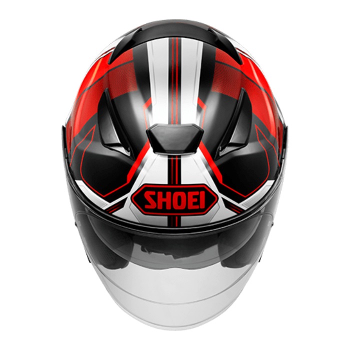 SHOEI J-Cruise3 WHIZZY TC-1 RED/BLACK Jet Helmet - Image 2