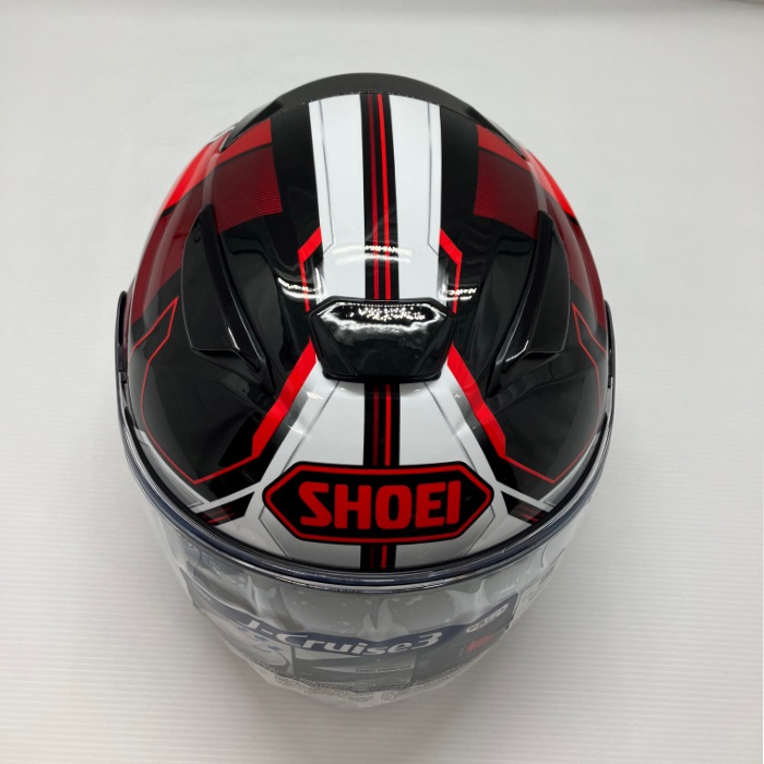 SHOEI J-Cruise3 WHIZZY TC-1 RED/BLACK Jet Helmet - Image 4