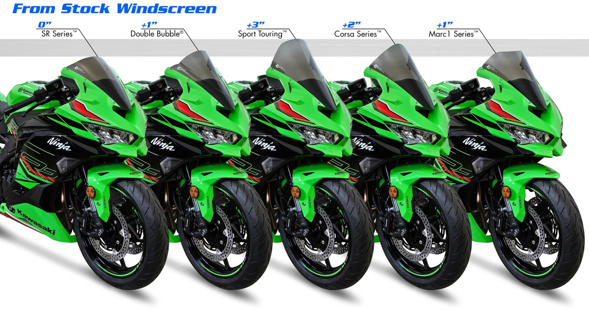 ZERO GRAVITY SERIES SR WINDSCREEN Kawasaki Ninja ZX-25R 2020-2025 - Image 2