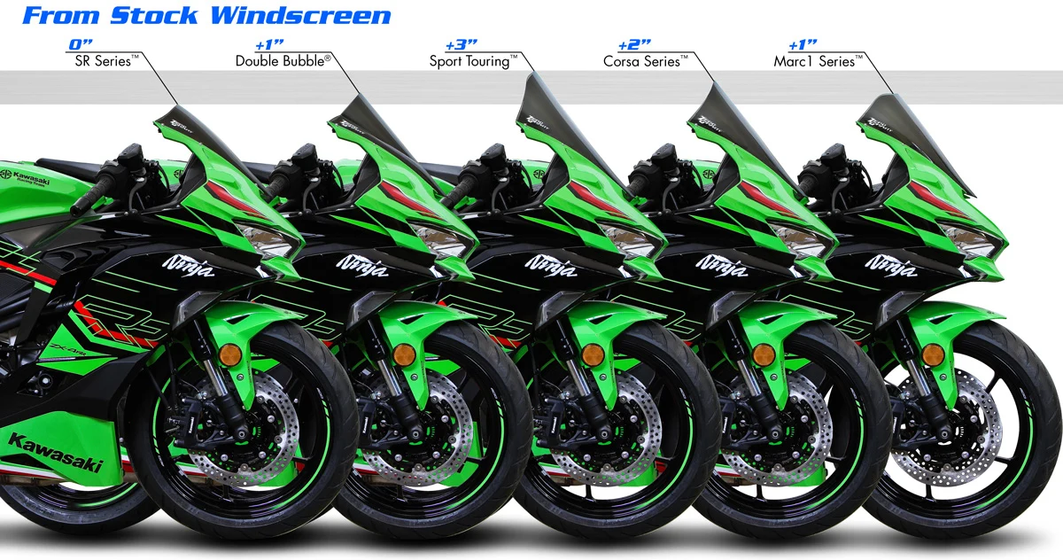 ZERO GRAVITY SERIES SR WINDSCREEN Kawasaki Ninja ZX-25R 2020-2025 - Image 3