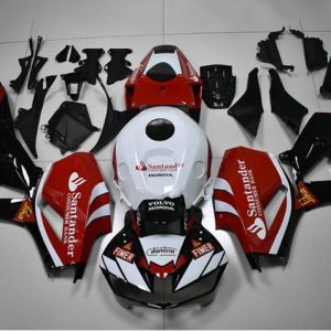 Honda CBR1000RR 2012-2016 White Red Glossy Black Santander ABS Fairings | Motovation Frgs