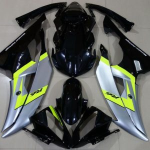Yamaha YZF R6 2008-2016 Silver Neon Green Glossy Black ABS Fairings | Motovation Frgs