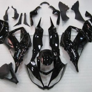 Kawasaki Ninja ZX6R 2013-2018 Glossy Black ABS Fairings | Motovation Frgs