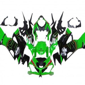 Kawasaki Ninja ZX6R 2019-2022 Green Glossy Black Red ABS Fairings | Motovation Frgs