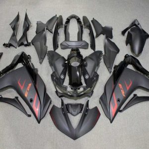 Yamaha YZF R3/R25 2015-2018 Glossy Black Matte Black Red ABS Fairings | Motovation Frgs