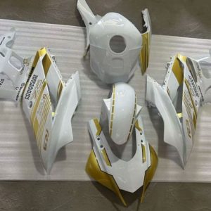 Yamaha YZF R3/R25 2015-2018 White Gold ABS Fairings | Motovation Frgs
