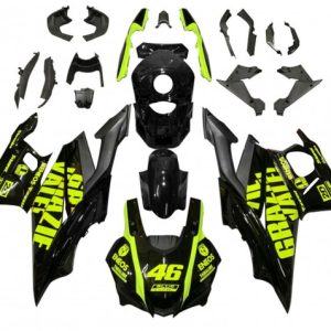Yamaha YZF R3/R25 2022-2024 Black Green ENEOS 46  ABS Fairings | Motovation Frgs