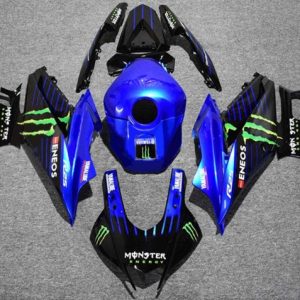 Yamaha YZF R3/R25 2022-2024 Blue Green Black Monster ENEOS Yamalube ABS Fairings | Motovation Frgs