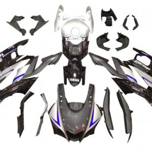 Yamaha YZF R3/R25 2022-2024 Silver Blue Black Carbon Fiber Style ABS Fairings | Motovation Frgs