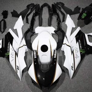 Yamaha YZF R3/R25 2022-2024 White Black Green Monster ABS Fairings | Motovation Frgs