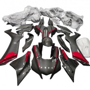 Yamaha YZF R1 2020-2025 Black Carbon Fiber Red  ABS Fairings | Motovation Frgs