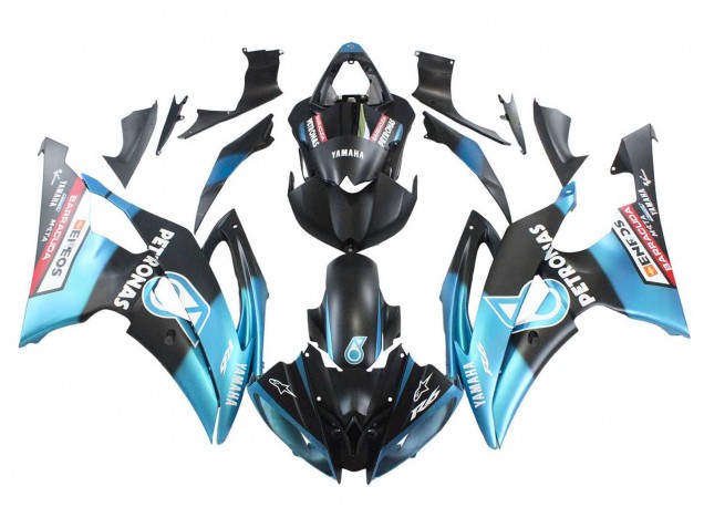 Yamaha YZF R6 2008-2016 Light Blue Matte Black Petronas ENEOS ABS Fairings | Motovation Frgs - Image 2