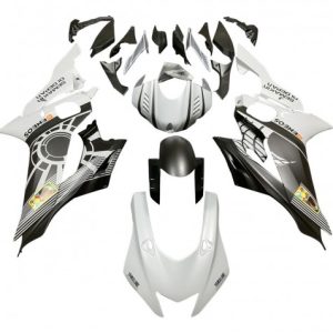 Yamaha YZF R6 2017-2025 White Grey Matte Black ENEOS ABS Fairings | Motovation Frgs