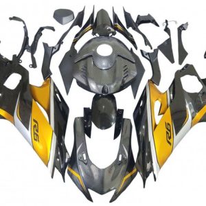 Yamaha YZF R6 2017-2025 Gold Black Carbon Fiber ABS Fairings | Motovation Frgs