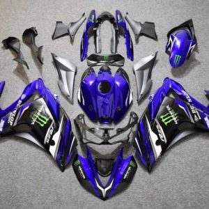 Yamaha YZF R3/R25 2015-2018 Blue Silver Black Monster ABS Fairings | Motovation Frgs